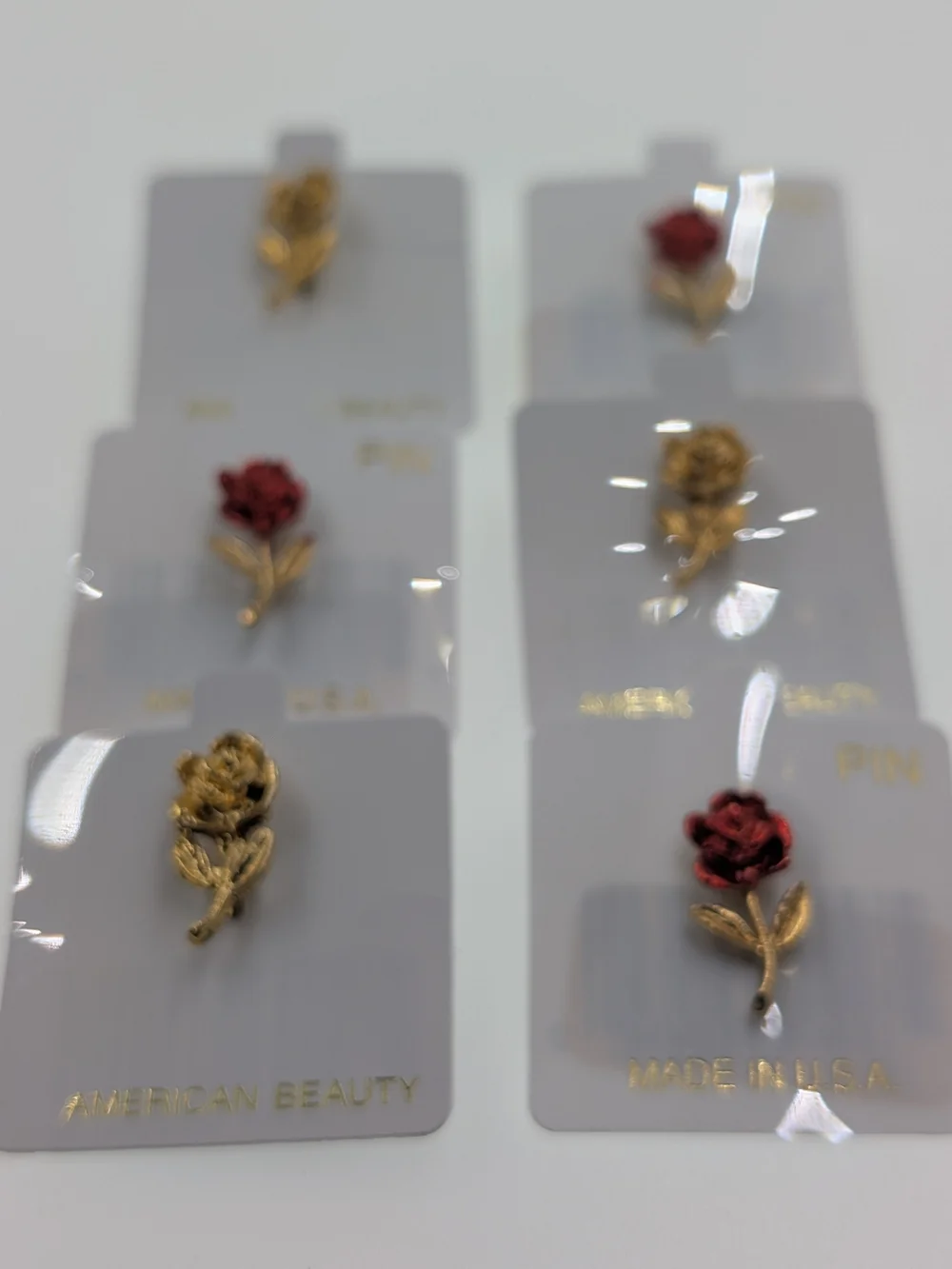 6pk Sorority Rose Pins American Beauty Phi Sigma Sigma AOII Bid Day Favors 0424